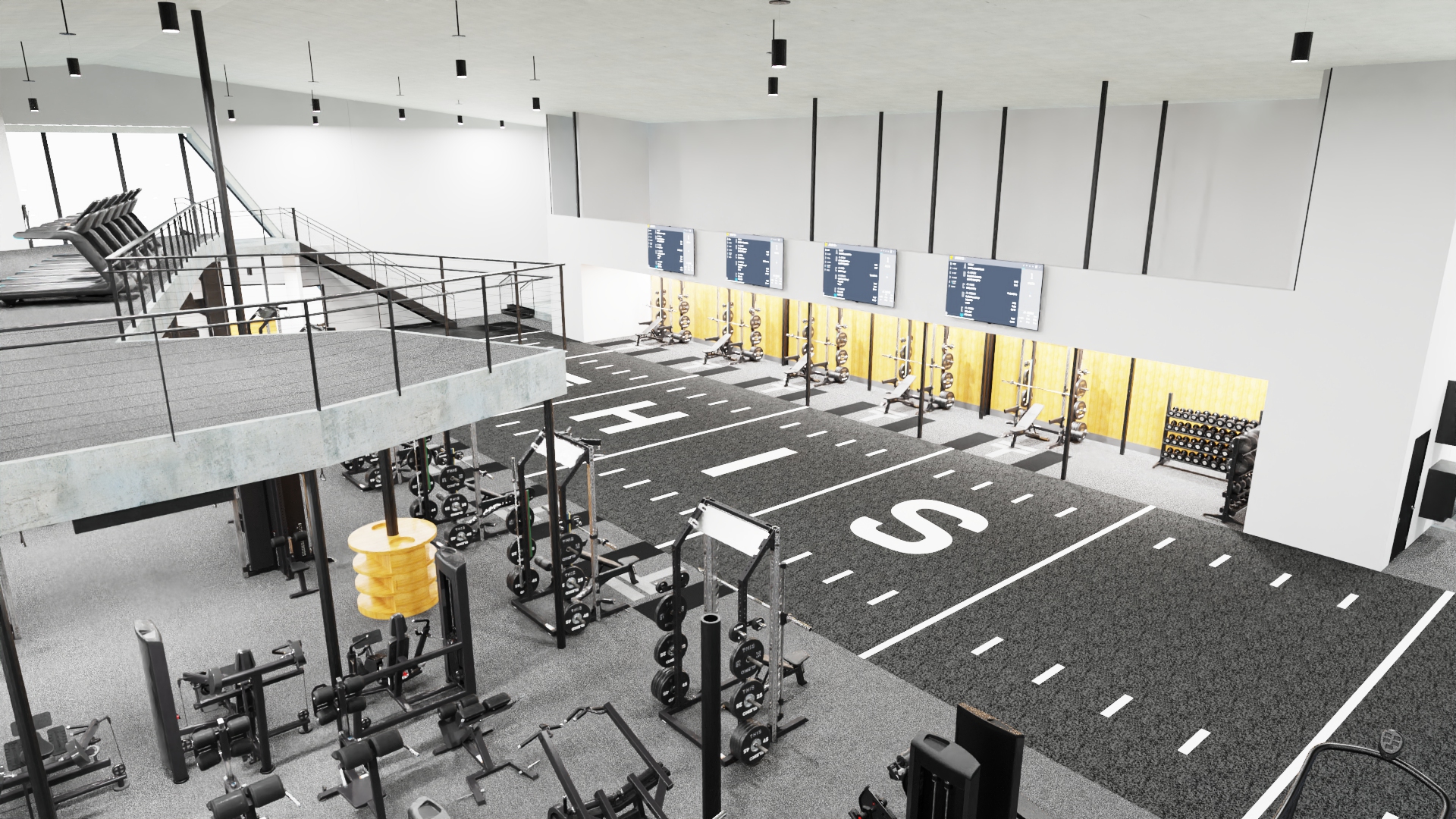 Members in a group mat class in the dedicated studio at THIS Gym in South Austin